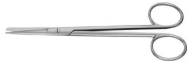 Ножиці препарувальні, з одним гострим кінцем, прямі, 145 мм, тонкі леза RAJ IMPEX 04-139